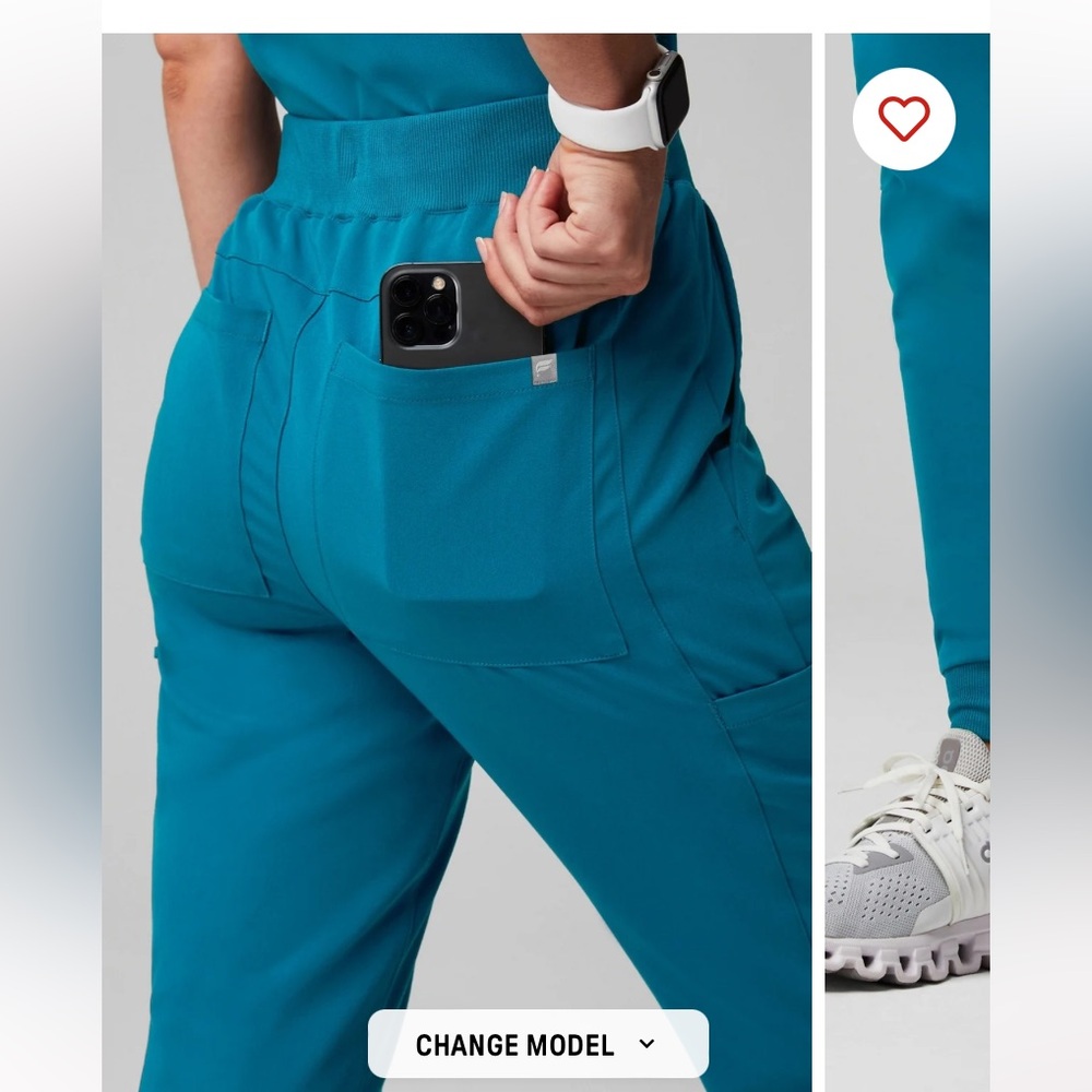 Fabletics Caribbean Blue Scrub Set - image 3